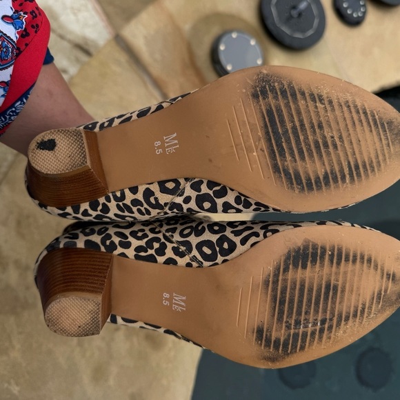 Mia Limited Edition Leopard Print Ankle Booties with Chunky Heel 8.5 - Picture 9 of 13